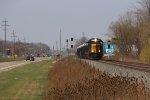 Coming east, D702 splits the signals at the west end of Hudsonville